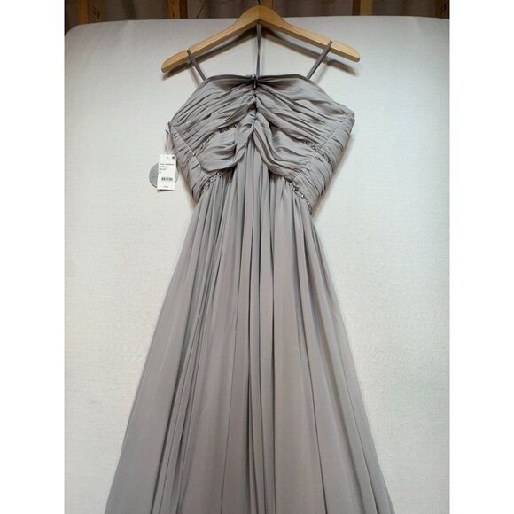Pearl Georgina Chapman Of Marchesa Womens Formal Midi Dress Gown Sz 12 Pure Gray - Picture 11 of 13